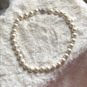 Faux pearl necklace
